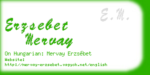 erzsebet mervay business card